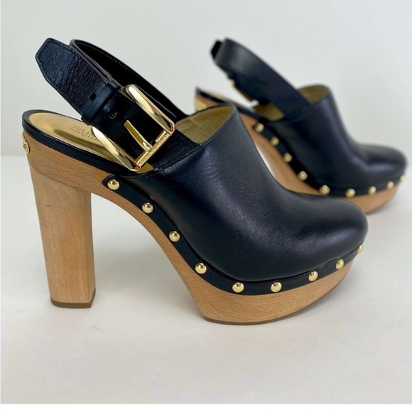 Michael Kors Black Claudia Slingback Clog Size 8.5 - Picture 4 of 5